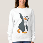 Pinguin bei Yoga-Stretching-Übungen Sweatshirt (Vorderseite)