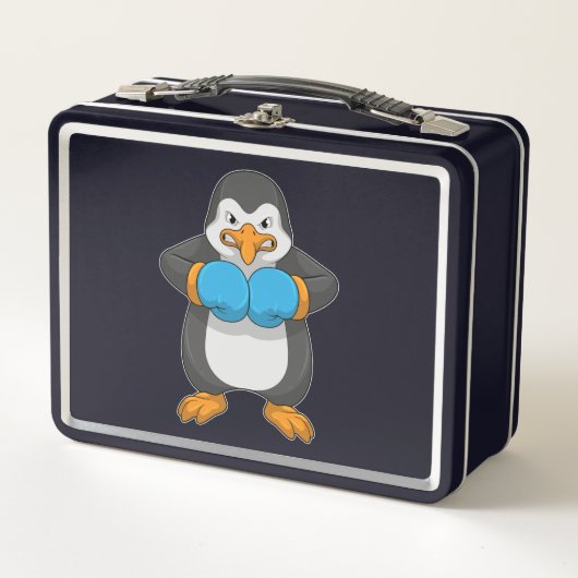 Pinguin beim Boxen mit Boxhandschuhen (Vorderseite)