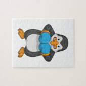 Pinguin beim Boxen mit Boxhandschuhen Puzzle (Horizontal)