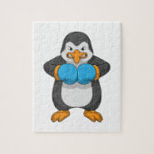 Pinguin beim Boxen mit Boxhandschuhen Puzzle (Vertikal)
