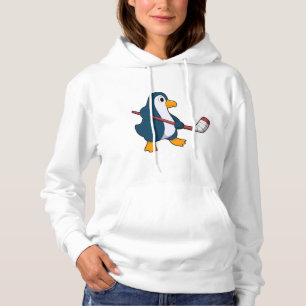 Pinguin beim Eishockey mit Eishockeyschläger Hoodie