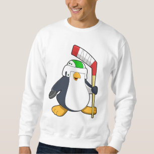 Pinguin beim Eishockey mit Eishockeyschläger Sweatshirt