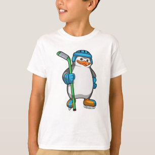 Pinguin beim Eishockey mit Eishockeyschläger T-Shirt