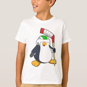 Pinguin beim Eishockey mit Eishockeyschläger T-Shirt