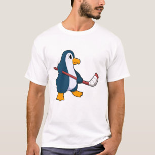 Pinguin beim Eishockey mit Eishockeyschläger T-Shirt