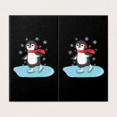 Pinguin beim Eislaufen (Außenseite Aufgefaltet)