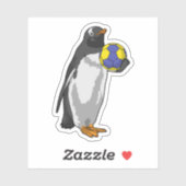 Pinguin beim Handball Sports Aufkleber (Blatt)
