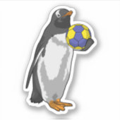 Pinguin beim Handball Sports Aufkleber (Vorderseite)