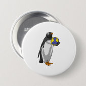 Pinguin beim Handball Sports Button (Vorne & Hinten)