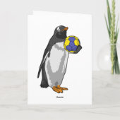 Pinguin beim Handball Sports Karte (Rückseite)