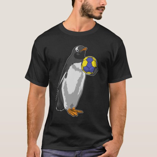 Pinguin beim Handball Sports T-Shirt (Vorderseite)