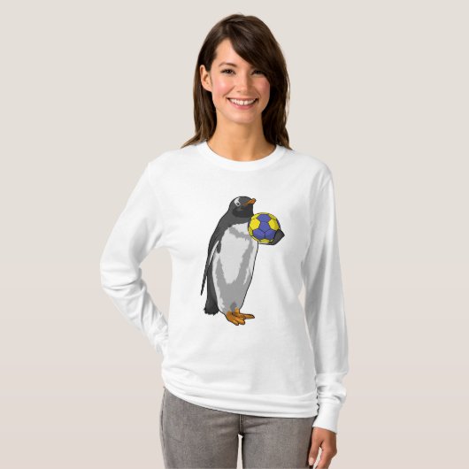 Pinguin beim Handball Sports T-Shirt (Vorne ganz)