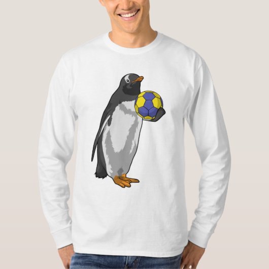 Pinguin beim Handball Sports T-Shirt (Vorderseite)