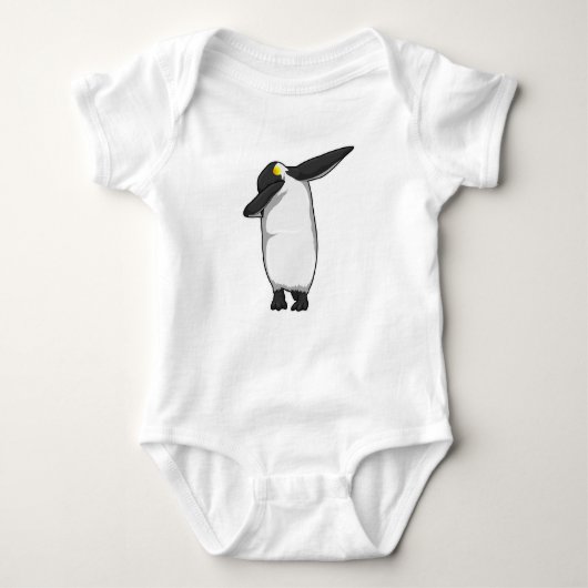 Pinguin beim Hip Hop Dance Dab Baby Strampler (Vorderseite)