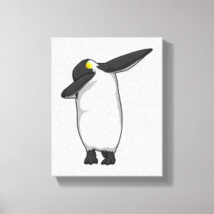 Pinguin beim Hip Hop Dance Dab Leinwanddruck