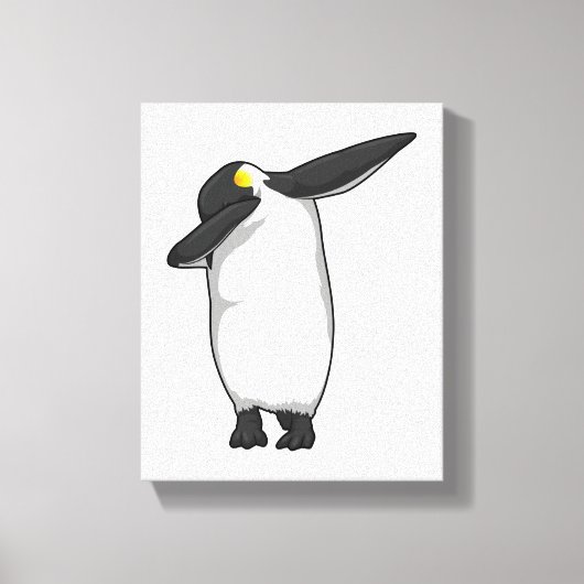 Pinguin beim Hip Hop Dance Dab Leinwanddruck (Vorderseite)