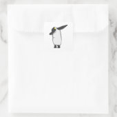 Pinguin beim Hip Hop Dance Dab Quadratischer Aufkleber (Tasche)