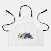 Pinguin beim Schlafen mit Kissen Schürze (Vorderseite)