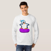 Pinguin beim Snowboarden mit Snowboard T-Shirt (Vorne ganz)