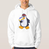 Pinguin beim Volleyball-Sport Hoodie (Vorderseite)