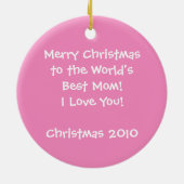 Pinguin Best Mama Foto Keepake Ornament (Hinten)