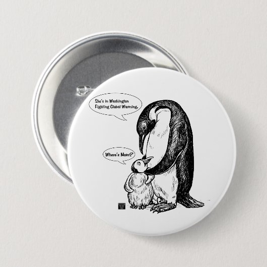 Pinguin-Bewusstsein Button (Vorne & Hinten)