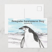 Pinguin-Bewusstseinstag 20. Januar Winter Postkarte (Vorne/Hinten)
