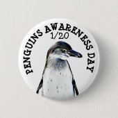 Pinguin-Bewusstseinstag 21. Januar Feiertage Button (Vorderseite)