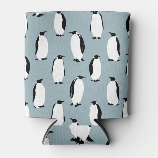 Pinguin Bird Animal Niedlich Pattern Dosenkühler (Vorderseite)