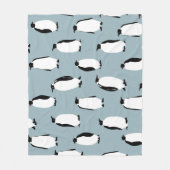 Pinguin Bird Animal Niedlich Pattern Fleecedecke (Vorderseite)