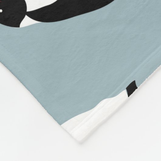 Pinguin Bird Animal Niedlich Pattern Fleecedecke (Ecke)