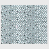 Pinguin Bird Animal Niedlich Pattern Geschenkpapier (Flach)