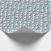 Pinguin Bird Animal Niedlich Pattern Geschenkpapier (Ecke)