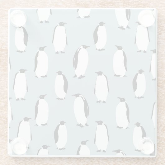 Pinguin Bird Animal Niedlich Pattern Glasuntersetzer (Rückseite)