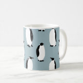 Pinguin Bird Animal Niedlich Pattern Kaffeetasse (VorderseiteRechts)