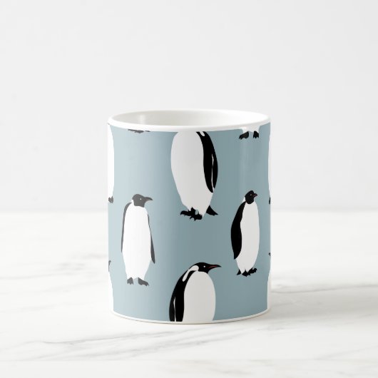 Pinguin Bird Animal Niedlich Pattern Kaffeetasse (Mittel)