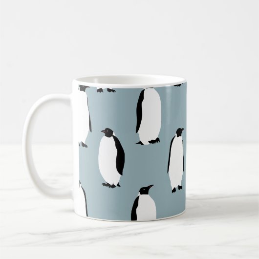 Pinguin Bird Animal Niedlich Pattern Kaffeetasse (Links)