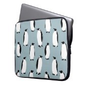 Pinguin Bird Animal Niedlich Pattern Laptopschutzhülle (Vorderseite Links)
