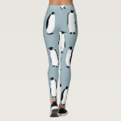 Pinguin Bird Animal Niedlich Pattern Leggings (Rückseite)