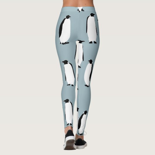 Pinguin Bird Animal Niedlich Pattern Leggings (Rückseite)