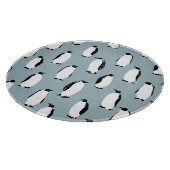Pinguin Bird Animal Niedlich Pattern Schneidebrett (Ecke)