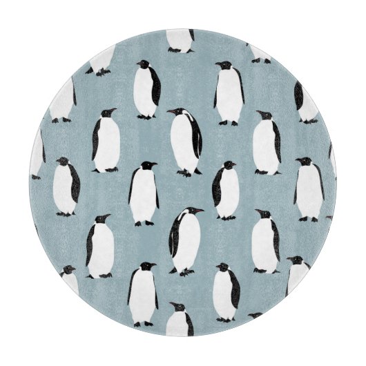 Pinguin Bird Animal Niedlich Pattern Schneidebrett (Vorderseite)