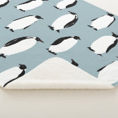 Pinguin Bird Animal Niedlich Pattern Sherpadecke (3/4)