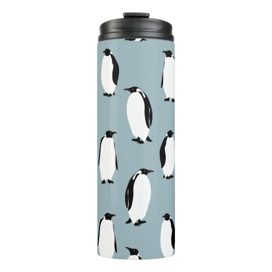 Pinguin Bird Animal Niedlich Pattern Thermosbecher (Vorderseite)