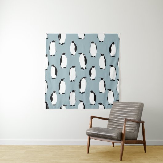 Pinguin Bird Animal Niedlich Pattern Wandteppich (Beispiel)