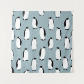 Pinguin Bird Animal Niedlich Pattern Wandteppich (Vorderseite)