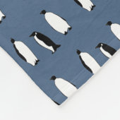 Pinguin Bird Blue Antarktic Animal Polar Fleecedecke (Ecke)