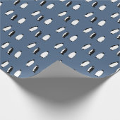 Pinguin Bird Blue Antarktic Animal Polar Geschenkpapier (Ecke)