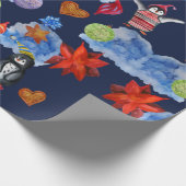 Pinguin Birds Wrapping Paper Geschenkpapier (Ecke)
