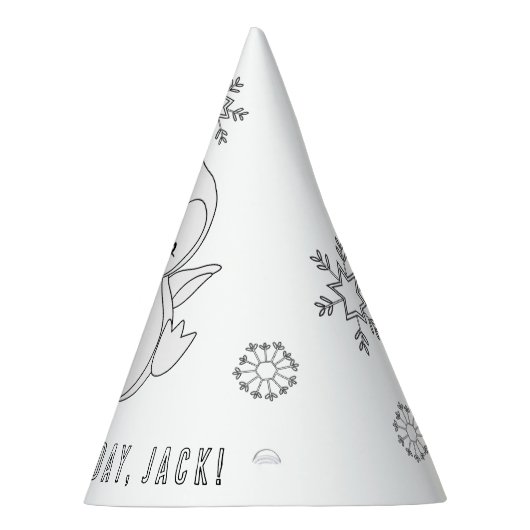 Pinguin Birthday Party - Farbe für Ihr eigenes Par Partyhütchen (Rechts)